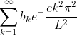 \sum_{k=1}^{\infty}b_{k}e^-\frac{ck^2\pi^2}{L^2}
