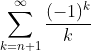 \sum_{k=n+1}^{\infty}\frac{(-1)^k}{k}