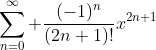 \sum_{n=0}^\infty \frac{(-1)^n}{(2n+1)!}x^{2n+1}