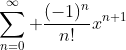 \sum_{n=0}^\infty \frac{(-1)^n}{n!}x^{n+1}