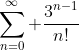\sum_{n=0}^{\infty} \frac{3^{n-1}}{n!}