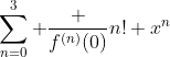 \sum_{n=0}^{3} \frac {f^{(n)}(0)}{n!} x^n