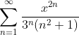 \sum_{n=1}^\infty\frac{x^{2n}}{3^n(n^2+1)}