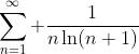 \sum_{n=1}^\infty \frac{1}{n\ln(n+1)}