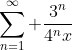 \sum_{n=1}^\infty \frac{3^n}{4^{n}x}
