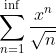 \sum_{n=1}^{\inf}\frac{x^n}{\sqrt{n}}