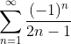 \sum_{n=1}^{\infty}\frac{(-1)^n}{2n-1}