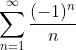 \sum_{n=1}^{\infty}\frac{(-1)^n}{n}