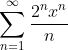 \sum_{n=1}^{\infty}\frac{2^nx^n}{n}
