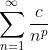 \sum_{n=1}^{\infty}\frac{c}{n^p}
