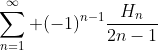 \sum_{n=1}^{\infty} (-1)^{n-1}\frac{H_{n}}{2n-1}