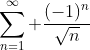 \sum_{n=1}^{\infty} \frac{(-1)^n}{\sqrt{n}}
