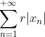\sum_{n=1}^{+\infty}r|x_n|