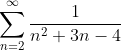\sum_{n=2}^{\infty}\frac{1}{n^{2}+3n-4}