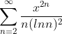 \sum_{n=2}^{\infty}\frac{x^{2n}}{n(lnn)^2}
