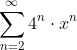 \sum_{n=2}^{\infty}{4^n\cdot{x^n}}