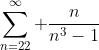 \sum_{n=22}^{\infty} \frac{n}{n^{3}-1}