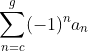 \sum_{n=c}^{g}(-1)^{n}a_n