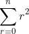 \sum_{r=0}^{n}r^2