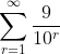 \sum_{r=1}^\infty\frac9{10^r}