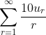 \sum_{r=1}^{\infty}\frac{10u_r}{r}