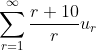\sum_{r=1}^{\infty}\frac{r+10}{r}u_r