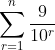\sum_{r=1}^n\frac9{10^r}