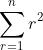 \sum_{r=1}^nr^2