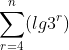 \sum_{r=4}^{n}(lg3^{r})
