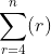 \sum_{r=4}^{n}(r)