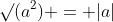 \surd(a^2) = |a|