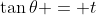 \tan\theta = t