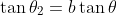 \tan{\theta_2}=b\tan{\theta}