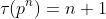 \tau(p^n)=n+1
