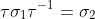 \tau\sigma_1\tau^{-1}=\sigma_2