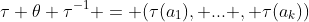 \tau \theta \tau^{-1} = (\tau(a_1), ... , \tau(a_k))
