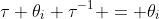 \tau \theta_i \tau^{-1} = \theta_i