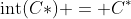 \text{int}(C*) = C^*