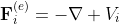 \textbf{F}^{(e)}_i=-\nabla V_i