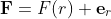 \textbf{F}=F(r) \textbf{e}_r
