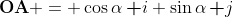 \textbf{OA} = \cos\alpha\,\textbf i+\sin\alpha\,\textbf j