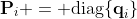 \textbf{P}_i = \textrm{diag}\{\textbf{q}_i\}