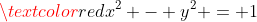 \textcolor{red}{x^2 - y^2 = 1}