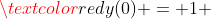 \textcolor{red}{y(0) = 1} 