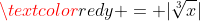 \textcolor{red}{y = |\sqrt[3]{x}|}