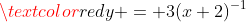\textcolor{red}{y = 3(x+2)^{-1}}