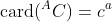 \textrm{card}(^AC)=c^a