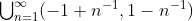 \textstyle\bigcup_{n=1}^\infty(-1+n^{-1},1-n^{-1})