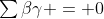 \textstyle\sum\beta\gamma = 0
