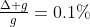 \tfrac{\Delta g}{g}=0.1\%